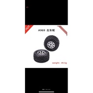 RC WLtoys Vortex 1/18 A969B Short Course Rim Tyre Set