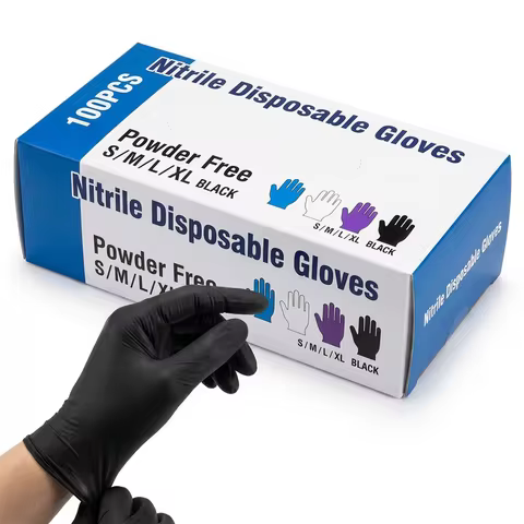 Nitrile Disposable Gloves,4mil-100 Count,Gloves Disposable Latex Free,Powder Free for Cooking,Househ