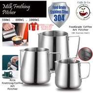CaffeTeCo - 304 Stainless Steel Milk Frothing Pitcher Milk Frothing Jug Pitcher Milk Frother Jug Cof