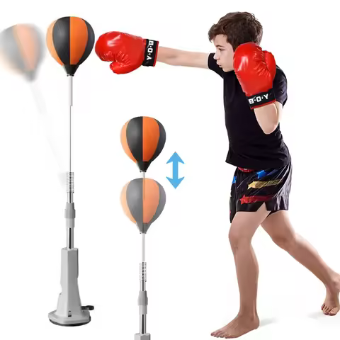 Boxing Bag with Stand Punching Reflex Ball Set Height Adjustable Boxing Equipment for Training Boxin