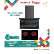 LIVINOX I-SYNC KITCHEN COOKER HOOD LCH-MICA-X DC-90BL COMBO PACKAGE WITHH ELECTRIC HOB
