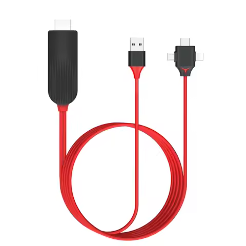 L7-8 Mobile HDMI Cable, 3-in-1 Lightning To HDMI and Type-C Android Screen Mirroring Cable