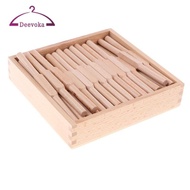 [deevoka] Montessori Materials Math Toy Wooden Spindle Box 45pcs Spindles Mathematics Counting Educa