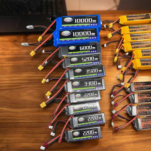 RC Lipo Battery 2S 3S 4S 5S 6S 2200 3300 3500 4200 5000 5200mAh 7.4V 11.1V 14.8V 18.5V 22.2V 25C 30C