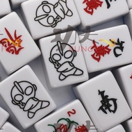 Ultraman 3Player Mahjong Set – Melamine Tiles with Dice & Chips