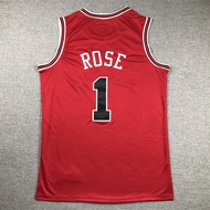 Bulls Basketball Jersey training jersey 1# Embroidered Basketball Jersey Rose ROSE BULLS JERSEYS