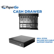 Cash Drawer Cash Box Cashier Machine Money Box RJ-11 6 Bill 3 Coin Tray