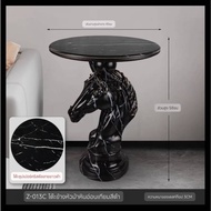 CT221D122 ZEITAKU โต๊ะข้างห้องนั่งเล่น โต๊ะกลมเล็ก ม้า Coffee table Horse