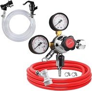 LUCKEG CGA320 CO2 Regulator Beer Keg CO2 Regulator Home Brewing Regulator Kit with Safety Pressure R