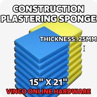 Construction Plastering Sponge 15" X 21" X 25MM / 15INCH X 21INCH X 1INCH