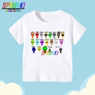Cotton Soft Boys T-Shirt 6-Pack | Sprunki Friends Baju Anak Lelaki Kartun 4-12 Tahun Shopee