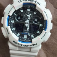 Casio G-Shock GA-100B 白色手錶