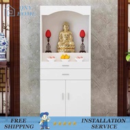 Buddhist Altar Counter Altar Shrine Guanyin Table Buddha Statue Table Home With Door Buddhist Cabine