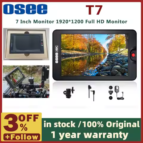 OSEE T7 7" UHD 4K HDMI-compatible Ultrabright Field Monitor 1920 x 1200 IPS LCD 3000 cd/m² Brightnes