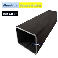Black Color Aluminum Square Hollow Dark Bronze Color MB Aluminum Bar MB 25mm Aluminium Hollow 1 Inch Aluminum