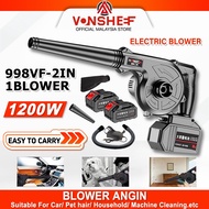 1200W Cordless Blower Angin Air Blower Cordless Vacuum Blower Vacuum Leaf blower Wind Blower Dust Sa