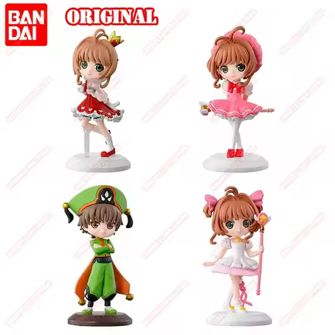 BANDAI QPOSKET Original Card Captor Sakura Animation Peripheral Toys Sakura Li Syaoran Anime Action 