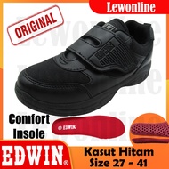 EDWIN BLACK SHOE SCHOOL SHOE SINGLE STRAP / Kasut Sekolah Kasut Hitam EW3003