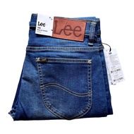 LEE 705 Eddie กางเกงยีนส์ขากระบอกเล็กเข้ารูปผู้ชาย ผ้ายืด สียีนส์ฟอก ใส่สบาย ของแท้จากSHOP
