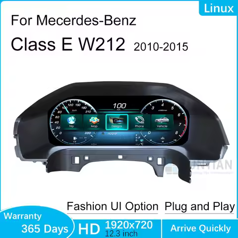 Digital LCD Dashboard For Mercedes Benz E-Class W212 2010-2015 Instrument Paneel Cockpit with Carpla