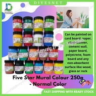 Five Star Wall Mural Poster Colour 250g Warna Cat Mural - Normal Color (1/2)