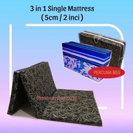 [ FAST SHIPPING❗️] 3 In 1 Foldable Single Mattress 2 Inch / Tilam Bujang Berlipat 2 Inci / Tilam Single Berlipat
