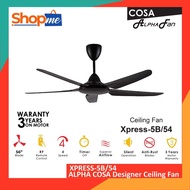 Alpha COSA XPRESS / 54 Ceiling Fan Speed Remote Control 54 5 Blades [BLACK]