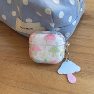 Korean Cute Transparent Colorful Mushroom Case with Pendant for Airpods 3 2 1 Airpods Pro 4 3 2 1 Ai