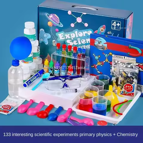 288 Kids Science Laboratory Montessori Toys Chemical Experiments Kits Children Educational Toys Scie