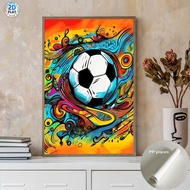 2D Flat, 2D Flat, 2D Flat 2D/FLAT Hard Tube Packaging: 1 Color Football Sea Graffiti Style Sports Th