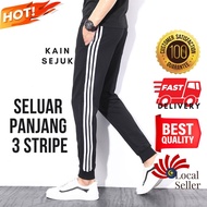 Tekini Seluar Sukan Lelaki saiz 3XL Seluar Jogger Lelaki 3 Line Seluar Bola 3 Line Trek Suit Lelaki 
