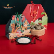 (MOQ:10pcs) Paper Gift Bags With Ribbons for 2024 Dragon Boat Festival Creative Zongzi Packaging Bag with Handle Rice Dumplings Packaging Decoration 端午节粽子包装袋 端午礼品袋手提礼盒手提袋 伴手礼包装纸袋子