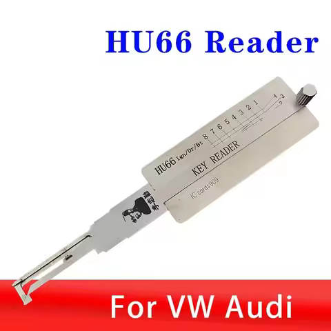 HU66 Original Lishi 2in1 Car Locksmith Tool for VW Audi Porsche - Decoder Lock Pick Reader Car Door
