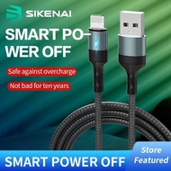 Sikenai Auto Power Off Charging Cable USB to Type C Micro Fast Sync Data Cable Smart Disconnect