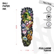 Bali Paper Ink TQB048 Geisha Tattoo Temporary Basic Full Arm Temporary Tattoo - Arm Tattoo
