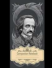 Composition Notebook College Ruled: Edgar Allen Poe Graffiti Mural | Centered, Isometric, Shapes & P