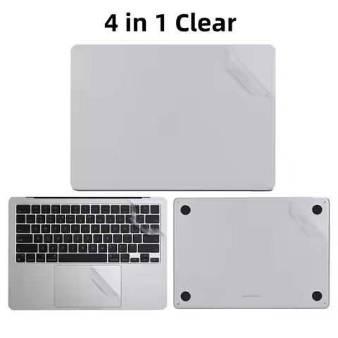 Full Body Matte Clear Sticker Decal for MacBook 12 Pro 14" pro16 air M4 13 inch 15 M1 M2 M3 Touchpad