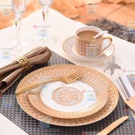 Hermès 愛馬仕西餐盤四件套14   喬遷 禮物 入貨 餐具 西餐 咖啡杯 茶壺 茶杯 碗碟 手信