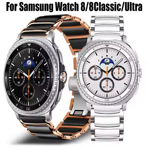 Luxury Ceramics Bracelet For Samsung Watch 8 40 44m 8Classic 46mm Bands Metal Strap For Samsung Gala