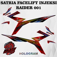 Satria fu Injection Striping - HOLOGRAM Decal Sticker Satria Injection Satria fi Satria 2016 - 2020 