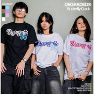 Degraded " Butterfly Crack " Regular Size Mens T-shirts Clothes Cotton Menswear Top Streetwear