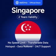 Eskimo Singapore eSIM 1-30GB | 2 Years Validity | 5G/4G High Speed Data | Travel eSIM