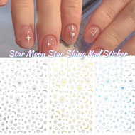 3D Hot Gold Sun Moon Star Nail Enhancement Sticker / Women'S Personalized Nail Accessories / DIY Nai