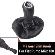 Manual Transmission 5 Speed For Fiat Punto MK2 188 Car Styling Accessories Gear Shift Knob PU Leathe