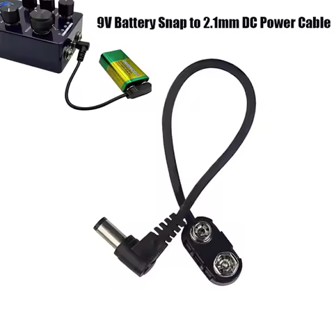 1/3/5-Piece 9V Battery Snap to 2.1mm DC Power Cable , Guitar Pedal Emergency Power Adapter〔YY33〕
