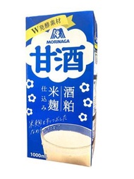 日本森永酒粕&米麴甘酒一公升大盒裝(藍色or紅色 - 隨機發貨)1L#3165 or 3158  Morinaga Amazake#新舊包裝隨機發貨