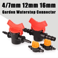 Barbed Cranes valve Garden Waterstop Connector Lrrigation Control Valve for 5/16/21 mm Hose