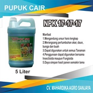 Pupuk Tanaman Padi Cabe NPK Cair Super 17 5 LITER penyubur daun batang akar bunga dan buah lengkap P