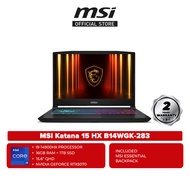 MSI Katana 15 HX B14WGK-283 15.6'' QHD 165Hz Gaming Laptop ( NVIDIA® GeForce RTX™ 5070, i9-14900HX, 