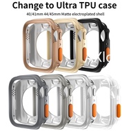 Soft TPU Case for Apple Watch Series 9 44mm 45mm 41mm 40mm Screen Protector Cover Change Ultra Bumpe